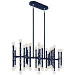 Kane Pendant - Polished Nickel / Midnight Blue
