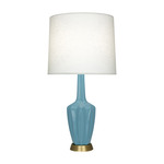 Emma Table Lamp - Steel Blue / Off White