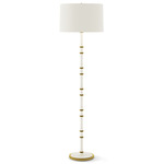 Kane Floor Lamp - Modern Brass / Matte Daisy