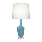 Emma Table Lamp - Steel Blue / Off White