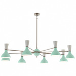 Clare Chandelier - Polished Nickel / Mint / Lily