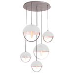 Mavisten Edition Copernica Multi Light Pendant - Pewter / White