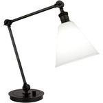 Alloy Table Lamp - Deep Patina Bronze / Cased White