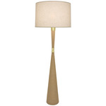 Hatteras Floor Lamp - Modern Brass / Natural Rope / Heather Linen