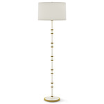 Kane Floor Lamp - Modern Brass / Matte Daisy / Ascot
