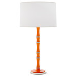 Kane Table Lamp - Polished Nickel / Pumpkin / Ascot