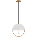 Mavisten Edition Copernica Pendant - Lacquered Burnished Brass / White
