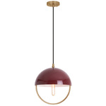 Mavisten Edition Copernica Pendant - Lacquered Burnished Brass / Oxblood