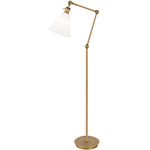 Alloy Floor Lamp - Warm Brass / Cased White