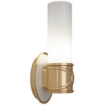 Chase Wall Sconce - Antique Brass / Cased White
