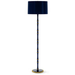 Kane Floor Lamp - Modern Brass / Midnight Blue