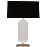 Jacqueline Table Lamp - Polished Nickel / Black Parchment