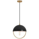 Mavisten Edition Copernica Pendant - Lacquered Burnished Brass / Piano Black
