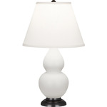 Small Pearl Double Gourd Table Lamp - Matte Daisy / Deep Patina Bronze / Pearl