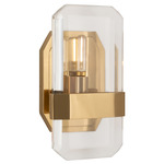 Jacqueline Wall Sconce - Modern Brass / Clear