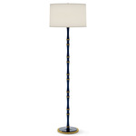Kane Floor Lamp - Modern Brass / Midnight Blue / Ascot