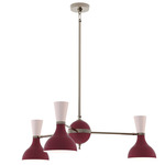 Clare Chandelier - Polished Nickel / Sugar Plum / Rose Water