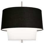 Decker Black / White Pendant - Polished Nickel / Raven Black / Ascot White
