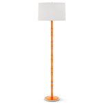 Kane Floor Lamp - Polished Nickel / Pumpkin / Ascot