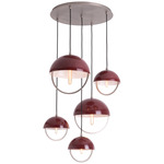 Mavisten Edition Copernica Multi Light Pendant - Pewter / Oxblood
