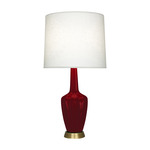 Emma Table Lamp - Sangria / Off White