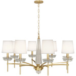 Cristallo Chandelier - Modern Brass / Clear