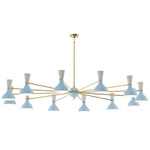Clare Chandelier - Modern Brass / Baby Blue / Lily