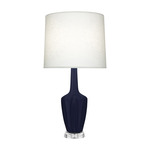 Emma Table Lamp - Matte Midnight Blue / Off White