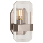 Jacqueline Wall Sconce - Polished Nickel / Clear