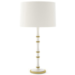 Kane Table Lamp - Modern Brass / Matte Daisy