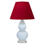 Small Double Gourd Table Lamp - Baby Blue / Lucite / Rose Red / Ink Black Lining