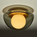 Pearl Semi Flush Ceiling Light - Oil Rubbed Bronze / Fume