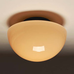 Pearl Semi Flush Ceiling Light - Oil Rubbed Bronze / Cased Peach