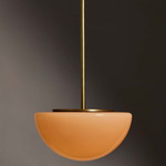 Pearl Pendant - Brass / Cased Peach