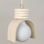 Lunar Pendant - Sand / Bone