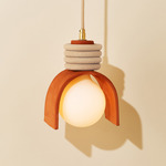 Lunar Pendant - Terracotta / Sand