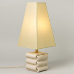 Gio Table Lamp - Bone / Faint Green Parchment