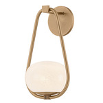 Decker Wall Sconce - Patina Brass / Seeded Glass