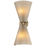 Dell Double Wall Sconce - Patina Brass
