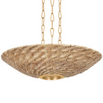 Ollie Pendant - Vintage Gold Leaf / Natural