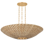 Ollie Chandelier - Vintage Gold Leaf / Natural