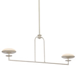 Pacific Linear Pendant - Warm Silver Leaf / Etched Glass