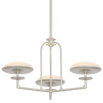 Pacific Chandelier - Warm Silver Leaf / Etched Glass