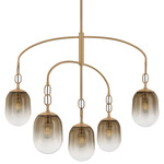 Harvey Chandelier - Patina Brass / Ombre Topaz