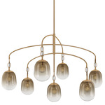 Harvey Chandelier - Patina Brass / Ombre Topaz