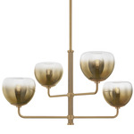 August Chandelier - Patina Brass / Brass Ombre