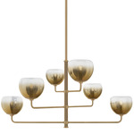 August Chandelier - Patina Brass / Brass Ombre