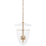 Tully Pendant - Patina Brass / Clear