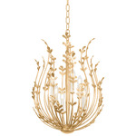 Delmore Chandelier - Vintage Gold Leaf