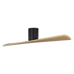 Plank Smart Hugger Ceiling Fan - Midnight Black / Natural Honey / Natural Honey